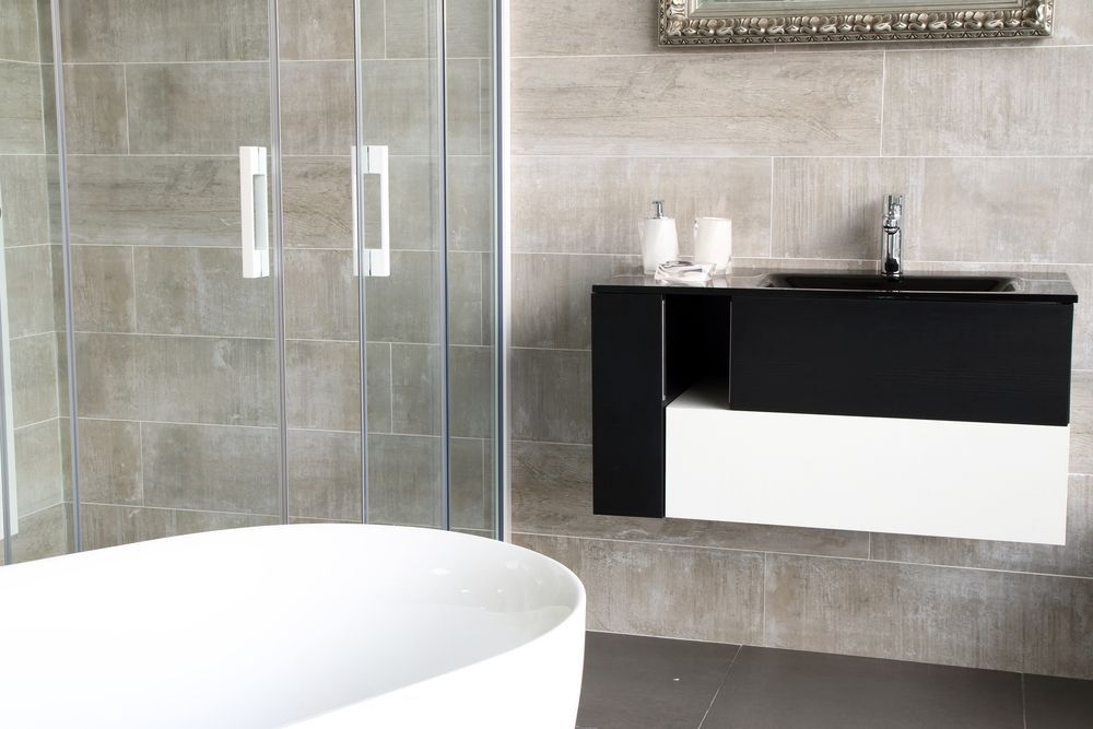 Modern Bathroom with Glass Shower — Zero 21 Fit-Outs & Joinery: Kitchen Renovation Gold Coast in Paradise Point, QLD