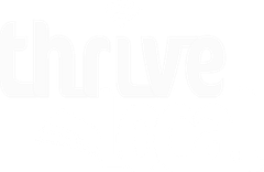 Faint white โthriveโ text on a white background