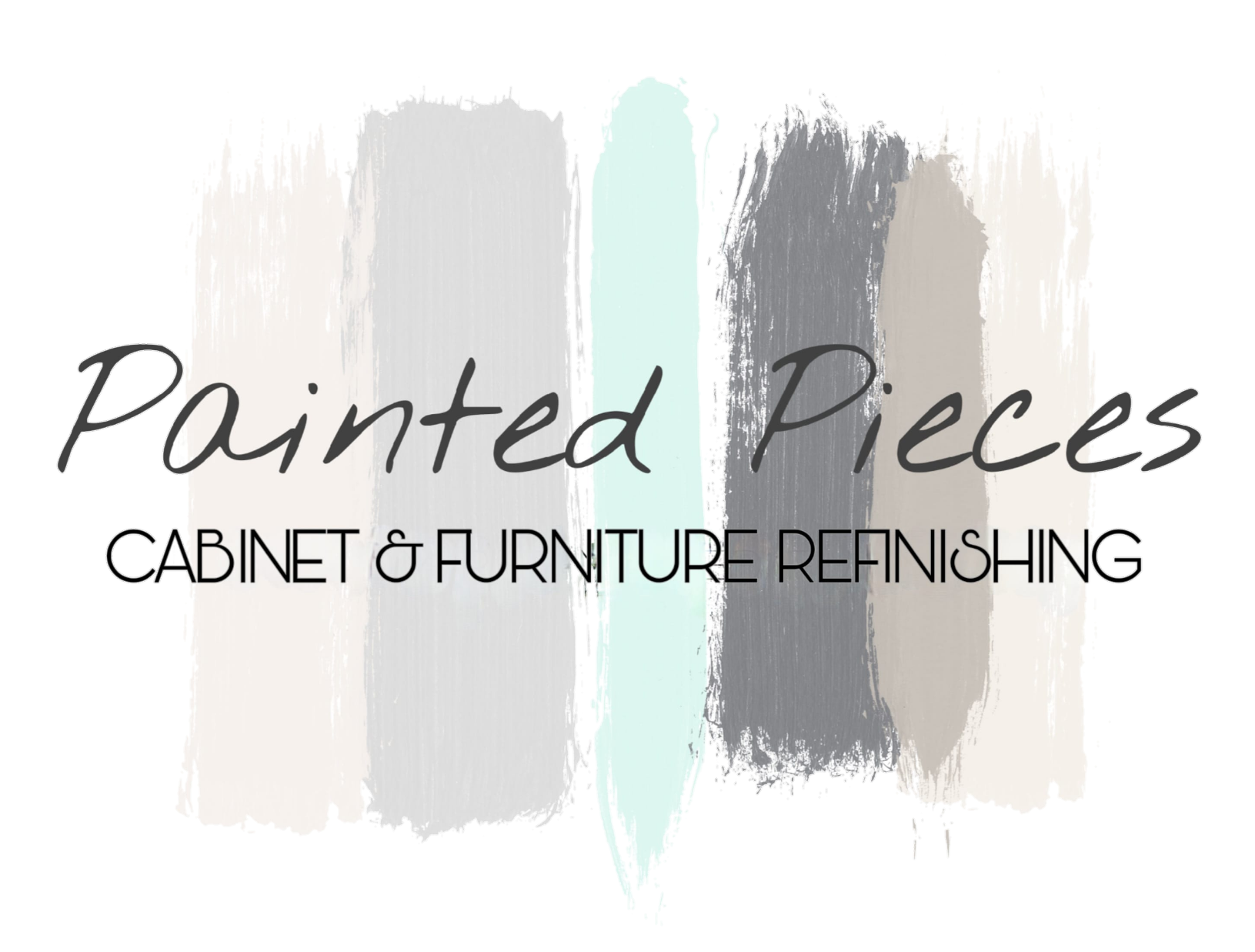 Painted Pieces cabinet refinishing and home décor logo