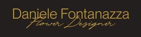 Logo di Daniele Fontanazza, Flower Designer, testo in oro su sfondo nero.