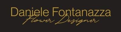 Logo di Daniele Fontanazza, Flower Designer, testo in oro su sfondo nero.