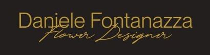 Logo di Daniele Fontanazza, Flower Designer, testo in oro su sfondo nero.