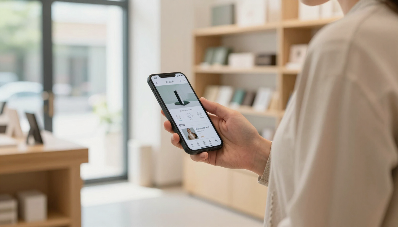 Progressive web app on a smartphone