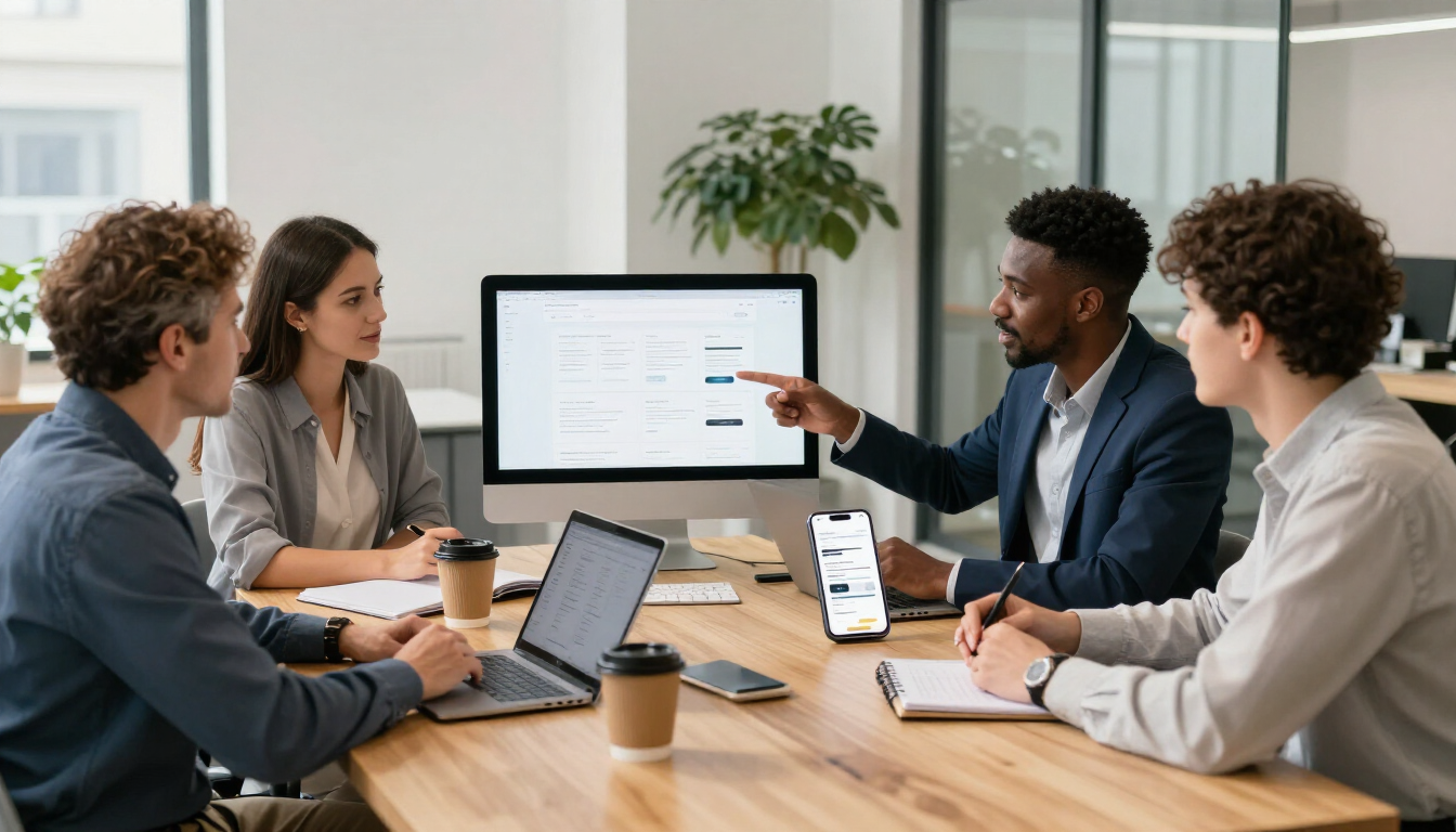AI vs agency website development comparison with a professional digital team
