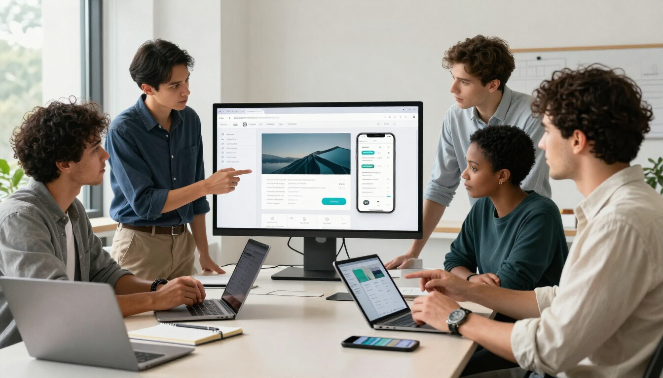 AI vs agency website development: professionals planning a digital project