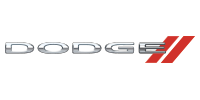 The dodge logo is on a white background.