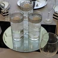candles in vase