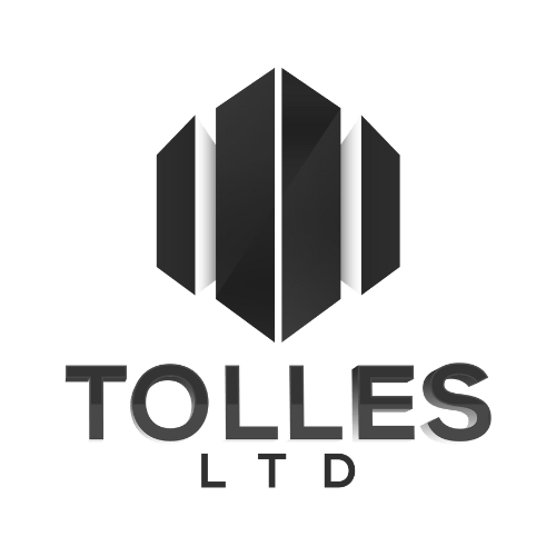 A black and white logo for tolles ltd