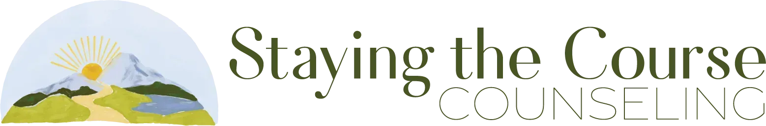 Logo: Heart with a floral design and the words