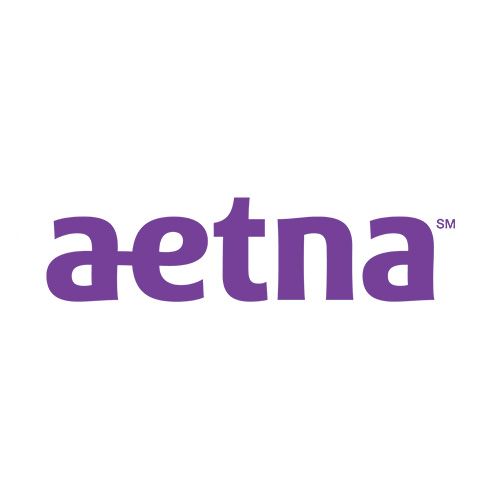 Aetna logo in purple on a white background
