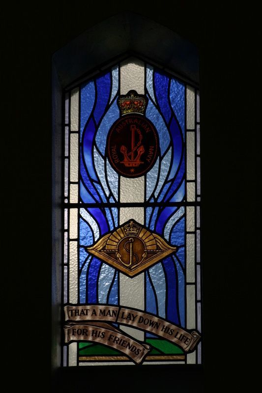 Commemorative Window  - ‘Navy and Merchant Navy insignias’ (Derek Pearse)