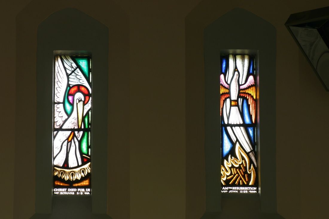 ‘The Phoenix feeding her young’, and ‘The phoenix rising from the Ashes’ (John Ferguson)