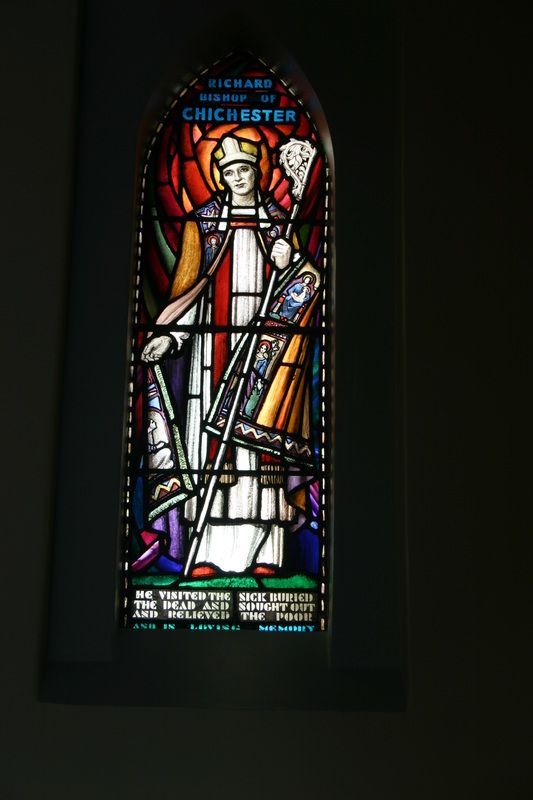 ‘Richard as Bishop of Chichester’ (St Richard) Christian Waller)