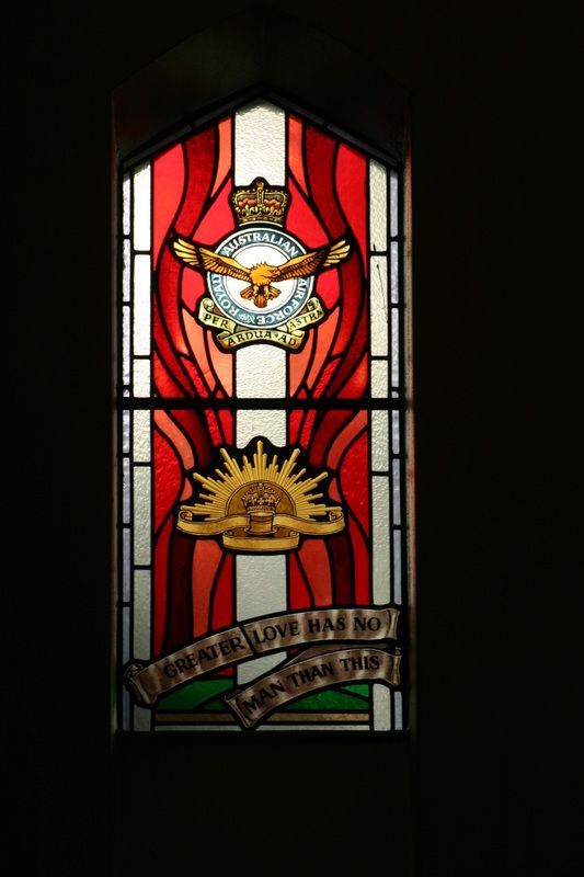 Commemorative Window - ‘Air Force and the Army insignias’ (Derek Pearse)