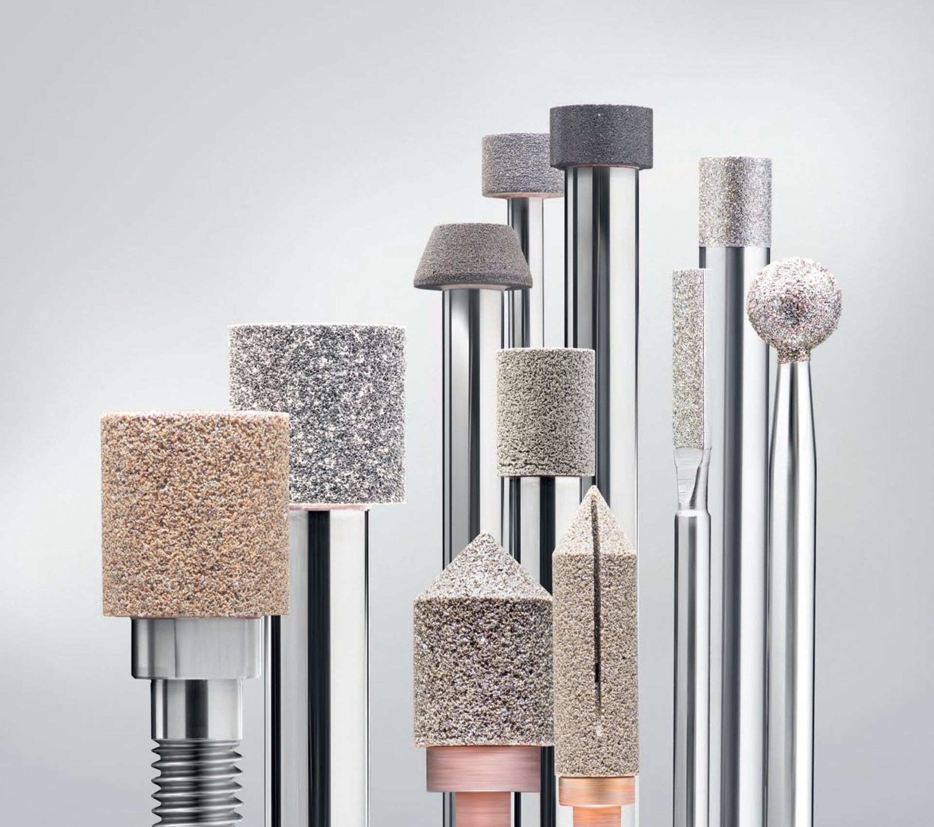 Mounted points and carbide burrs for precision deburring and grinding