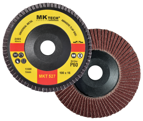 Flap discs for stainless steel grinding and surface finishing applications