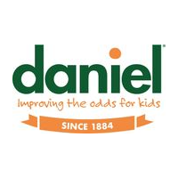 Daniels logo with green and orange text, tagline “Improving the odds for kids,” and “Since 1884.”