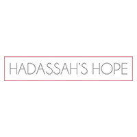 HADASSAH’S HOPE in gray text inside a thin pink rectangular border on a white background