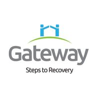 Gateway Steps to Recovery logo with blue icon and green arc on white background