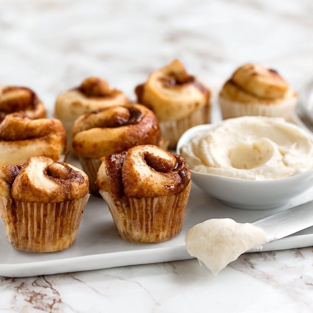 Bite-sized Baby Buns on a plate