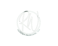 Minimalist circular logo with stylized initials