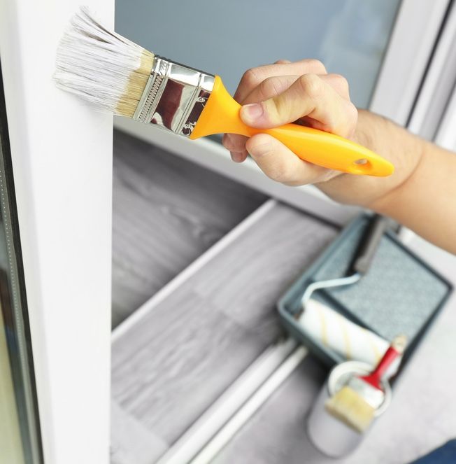 Door Gets Repainted in White — Ausmade Services Pty Ltd in Chapel Hill, QLD