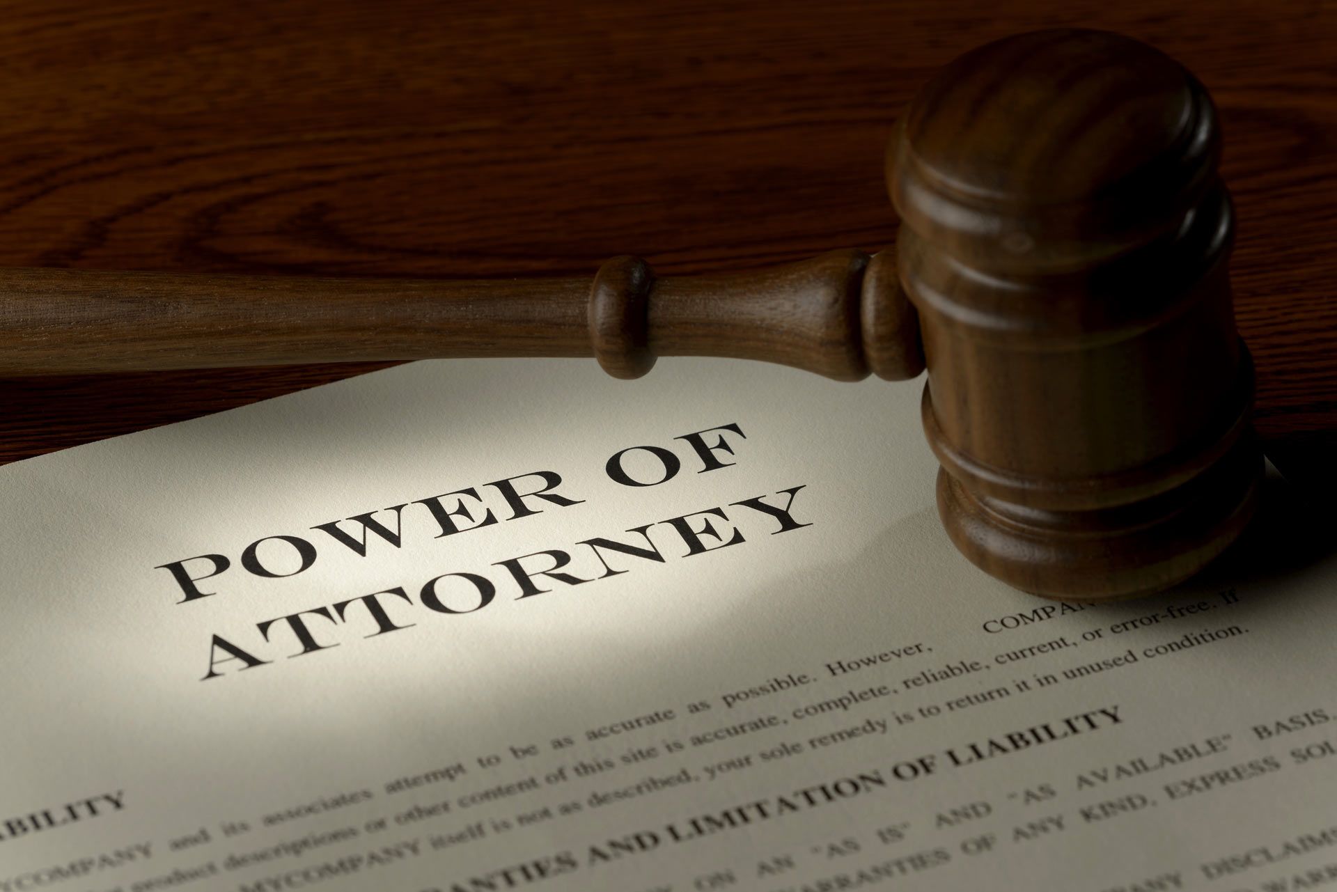 Wooden gavel resting on a