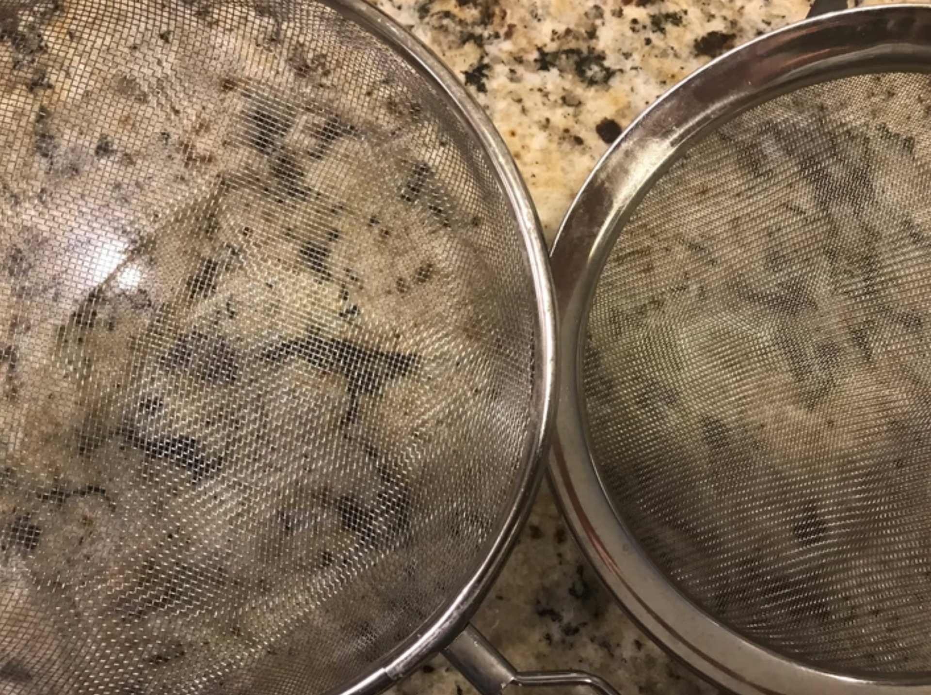 strainers close up