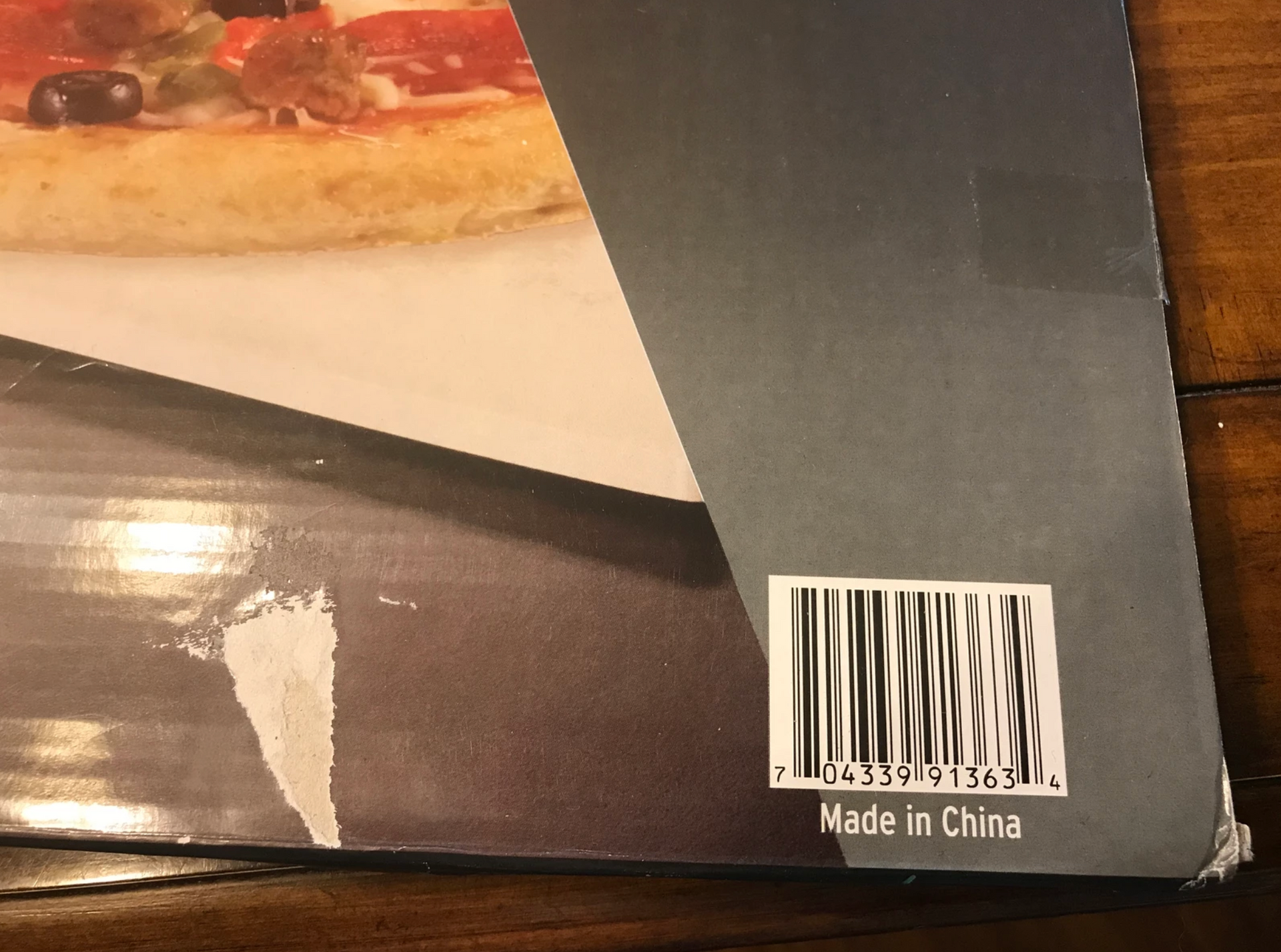 Barcode on a product box with