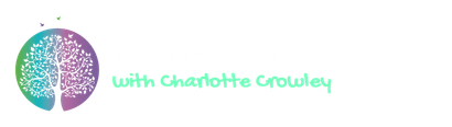 Logo with purple and teal tree icon and the text “with Charlotte Crowley”