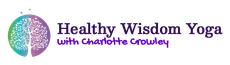 A circular logo featuring a white tree silhouette against a green-to-purple gradient, with text below for Charlotte Crowley.