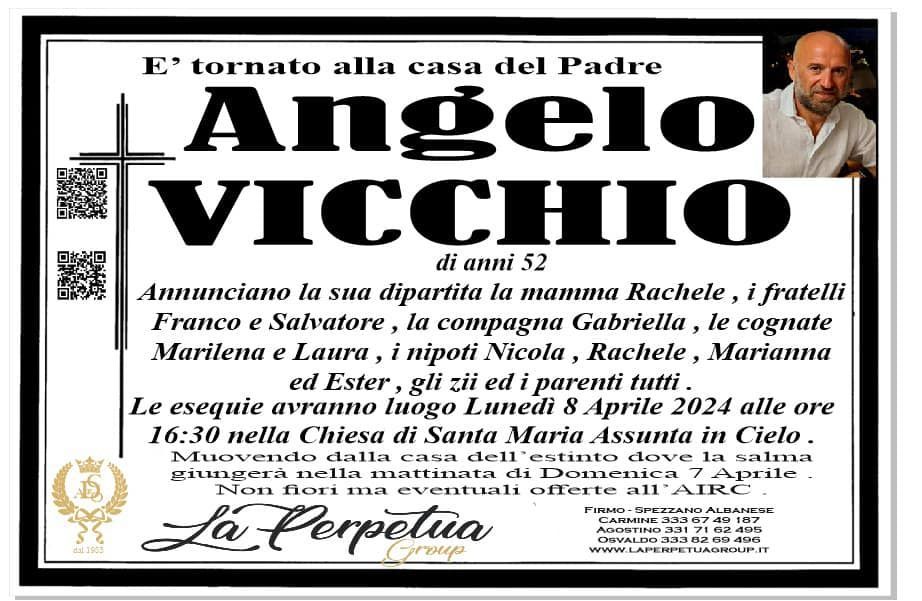 necrologio Angelo Vicchio
