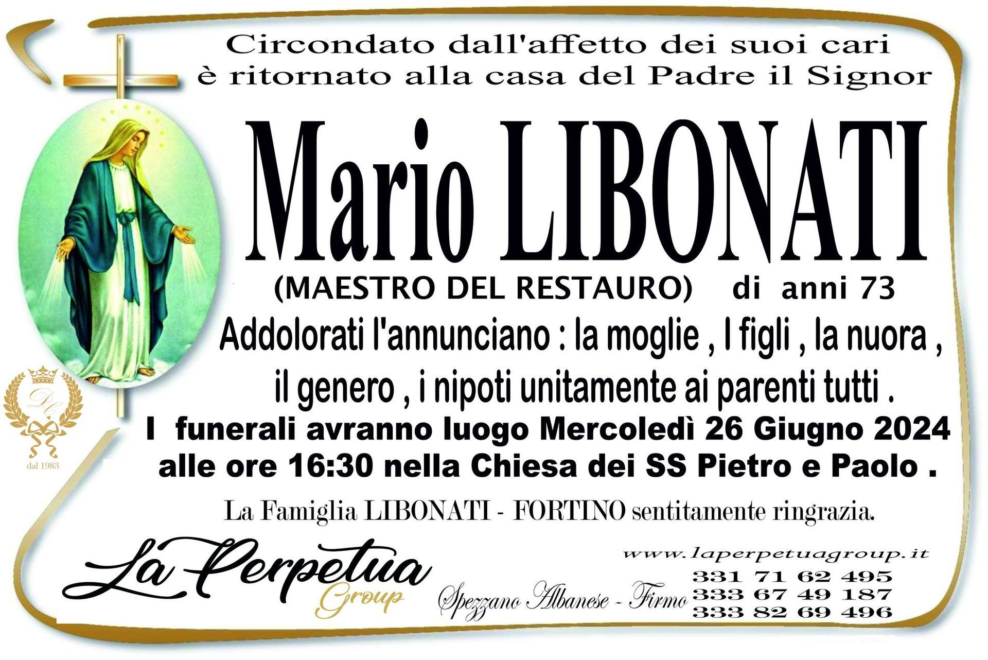 necrologio Mario Libonati