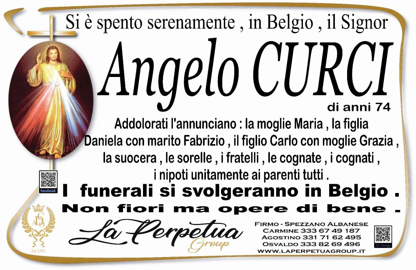 necrologio Angelo Curci