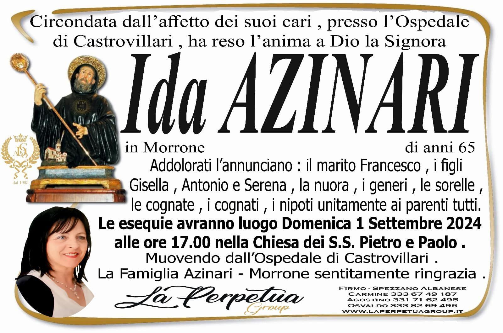 necrologio Ida Azinari