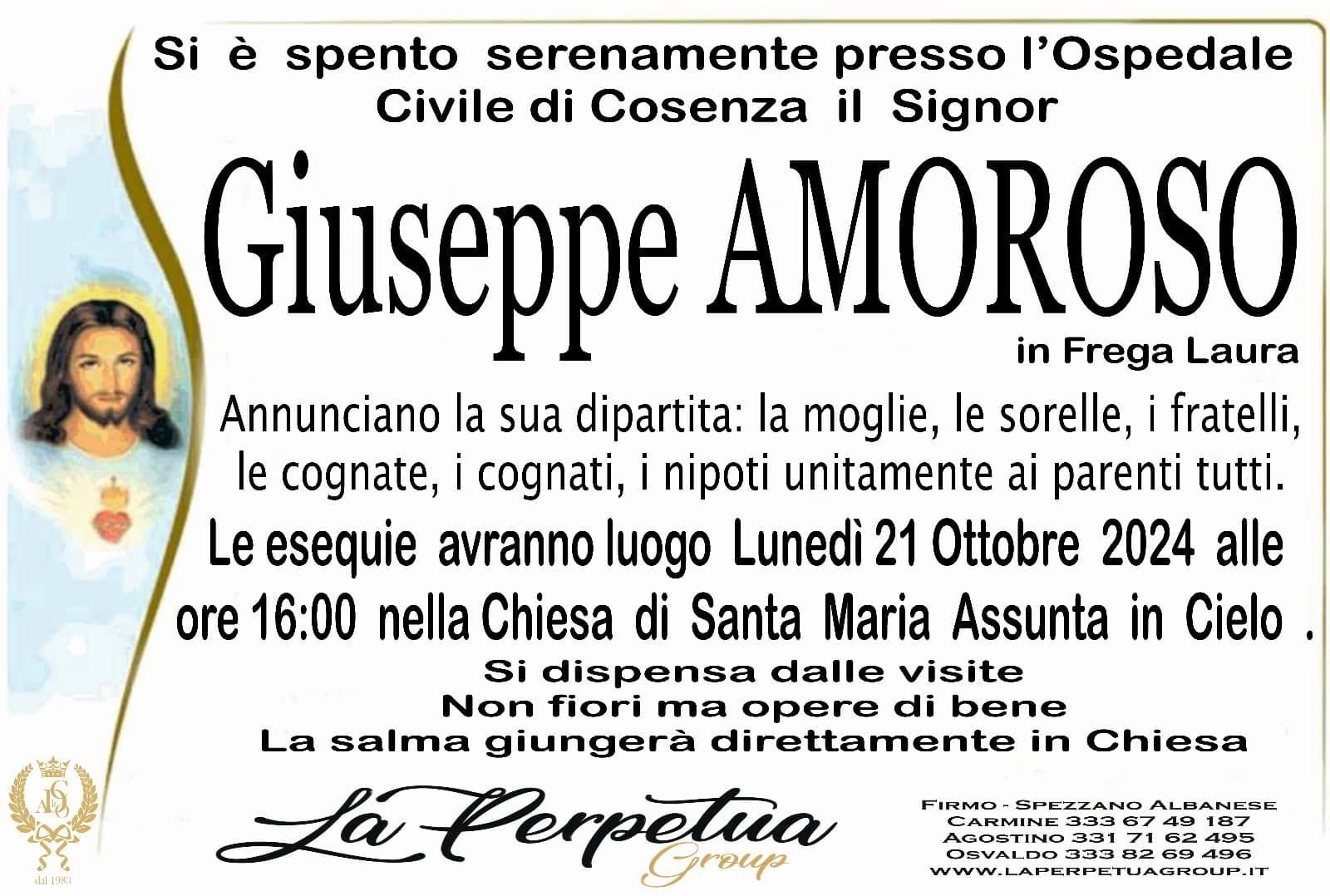 necrologio Giuseppe Amoroso