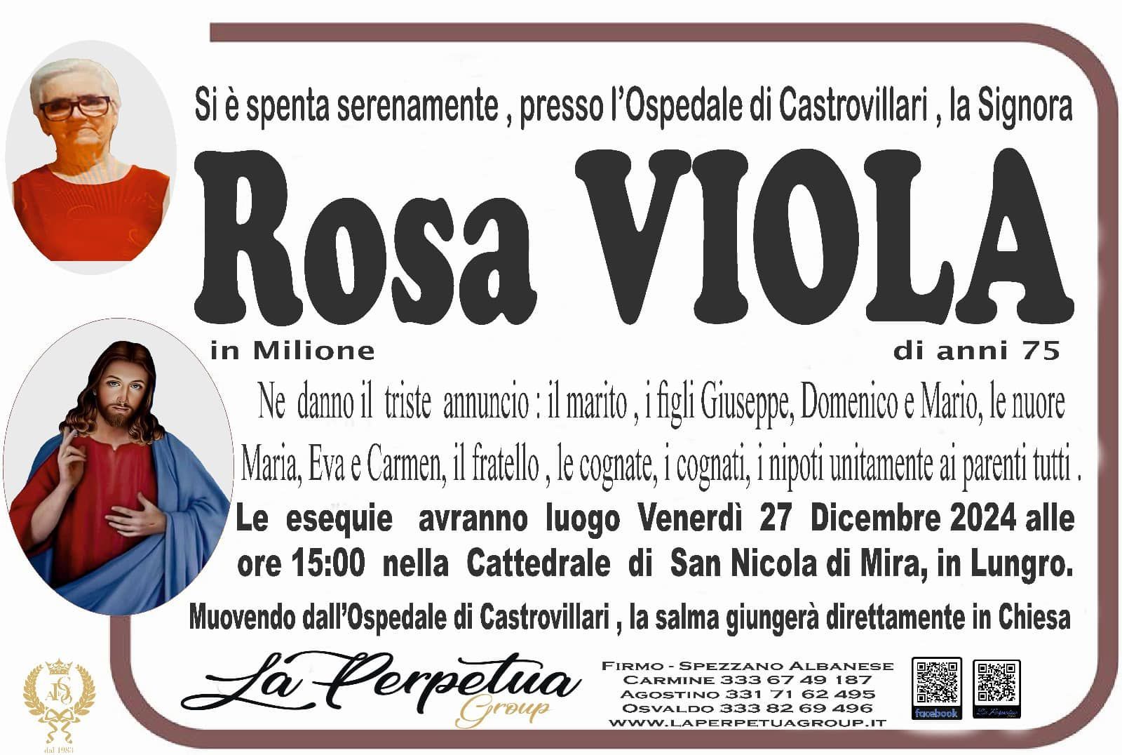 necrologio Rosa Viola