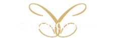 Logo a forma di farfalla dorata stilizzata con anelli simmetrici su sfondo bianco.