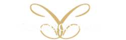 Logo a forma di farfalla dorata stilizzata con anelli simmetrici su sfondo bianco.