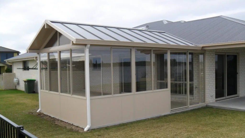 A Screened in Porch in The Backyard of A House — Manning Valley Patios in Cundletown, NSW
