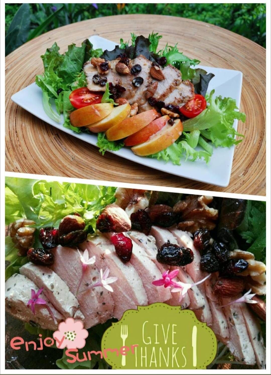 【陽光鮮活水耕生菜】黃金松阪豬沙拉X3 + 鮮嫩雞胸肉沙拉X3 -6盒入 【免運優惠中】