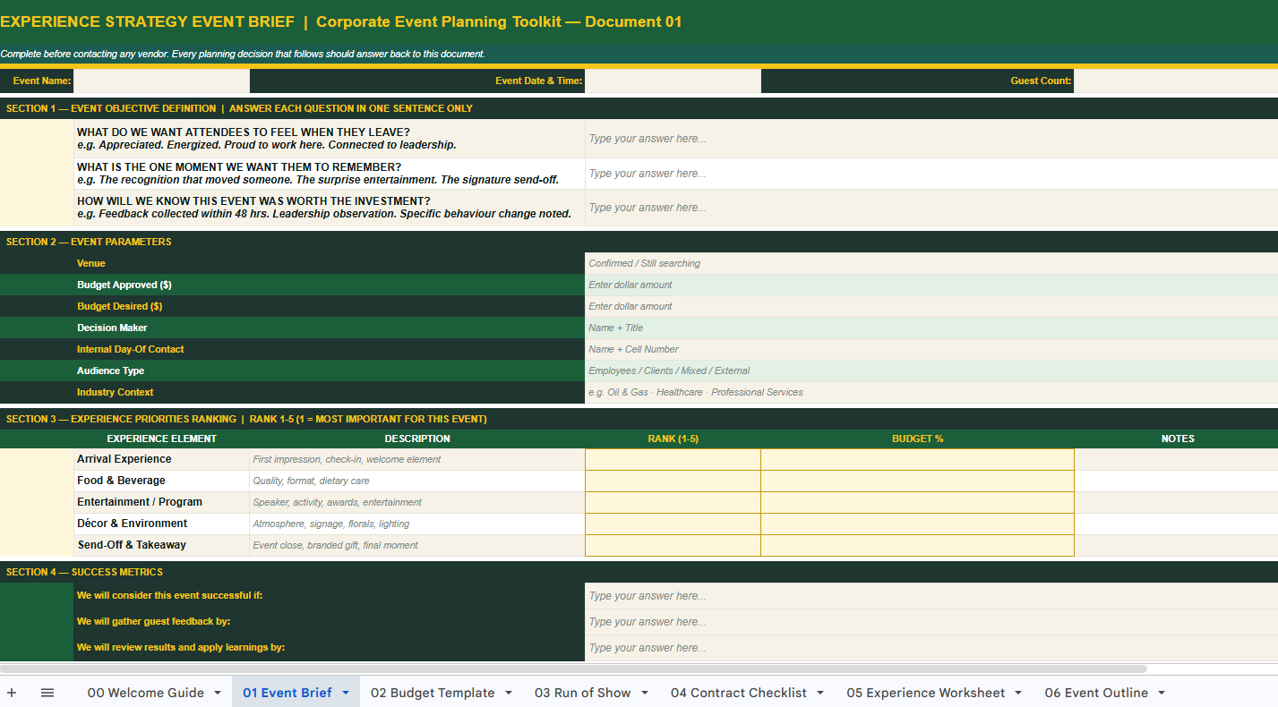 Corporate Event Planning Toolkit