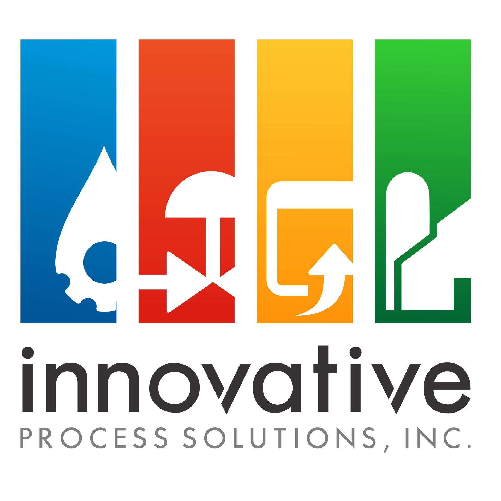 A colorful logo for Innovative Process Solutions Inc.