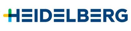 The logo for Heidelberg, blue and yellow on a white background.