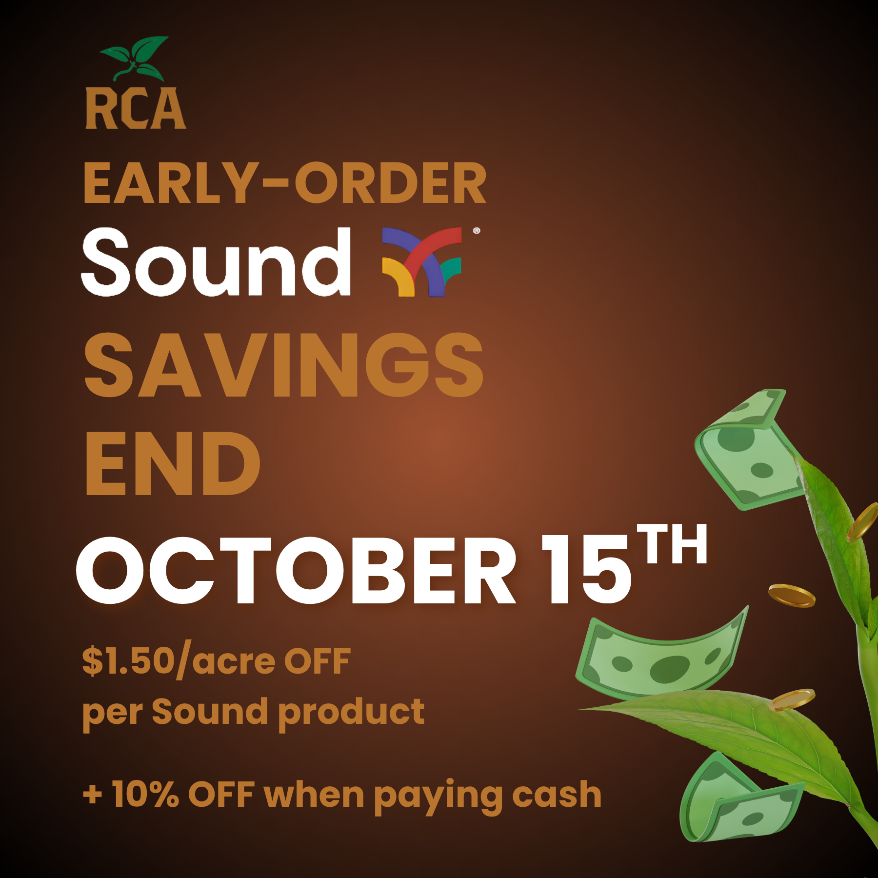 Early-Order Savings on Your 2027 Sound Ag Program Now Through October 15, 2026