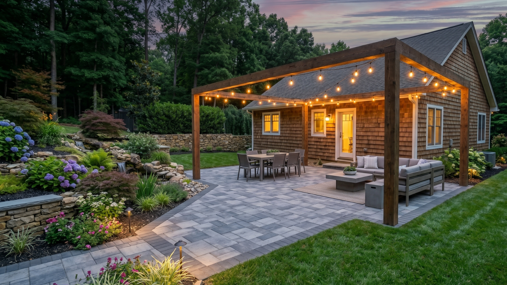 Union County TN home patio landscaped backyard