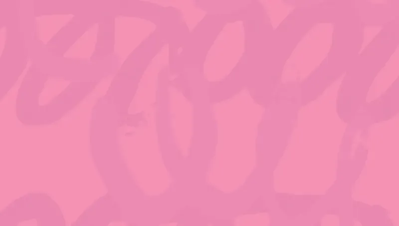 Pink abstract pattern with overlapping doodle shapes on a soft pastel background