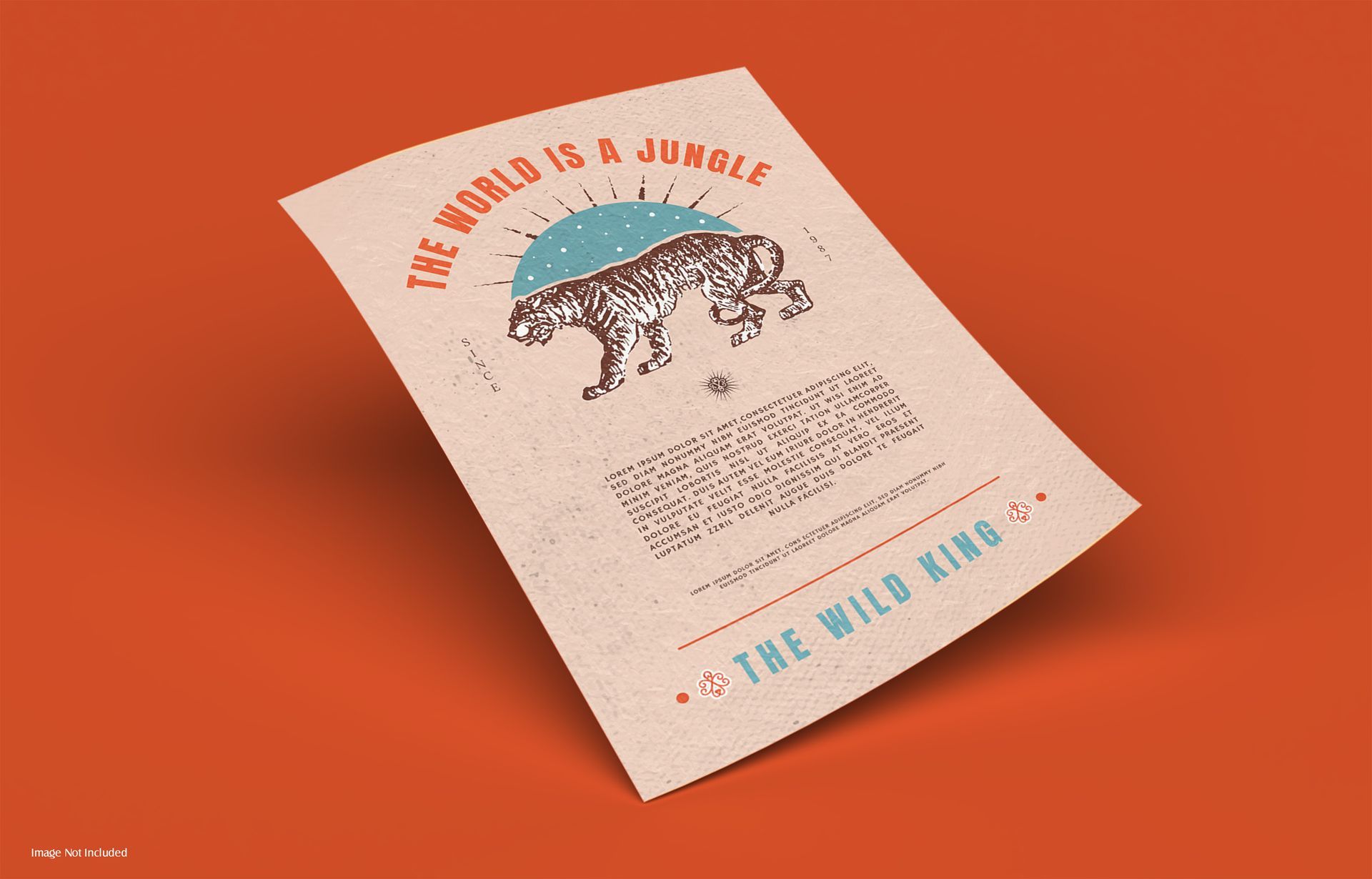 Poster with a tiger illustration. Text reads