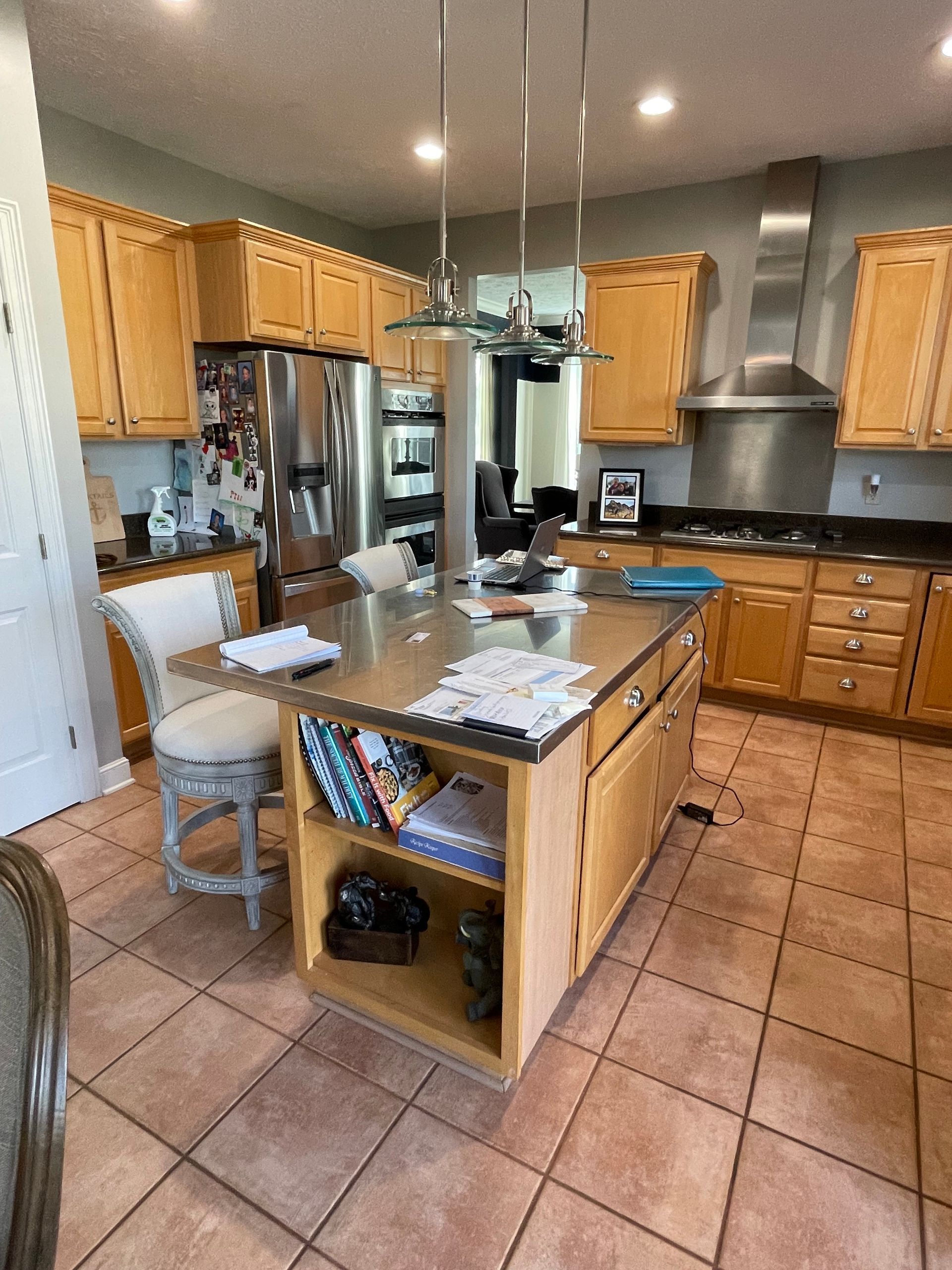 Kitchen island.