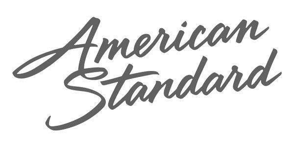 A black and white logo for american standard on a white background.